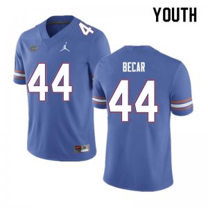 Youth Florida Gators #44 Brandon Becar NCAA Nike Blue Authentic Stitched College Football Jersey QLD6262CE